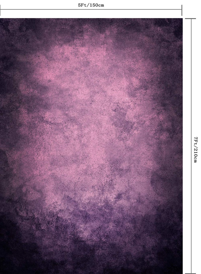 CapiSco 5X7FT Retro Abstract Purple Portrait Backdrop for Photography - Newborn Baby Child Adult Mannequin Background - Vinyl Photo Studio Backdrop SCO184A - Image 2